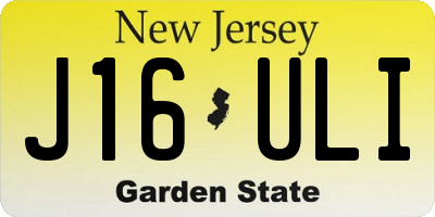NJ license plate J16ULI