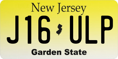 NJ license plate J16ULP