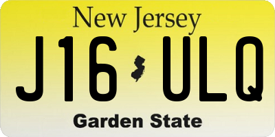 NJ license plate J16ULQ