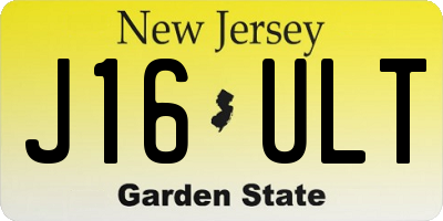 NJ license plate J16ULT