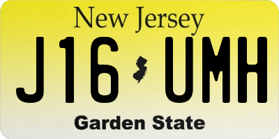 NJ license plate J16UMH