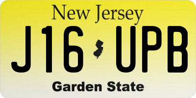 NJ license plate J16UPB