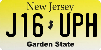 NJ license plate J16UPH