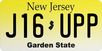 NJ license plate J16UPP