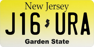NJ license plate J16URA