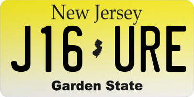 NJ license plate J16URE