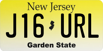 NJ license plate J16URL