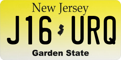 NJ license plate J16URQ