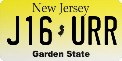 NJ license plate J16URR
