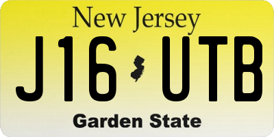NJ license plate J16UTB