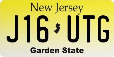 NJ license plate J16UTG