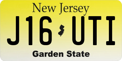 NJ license plate J16UTI