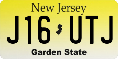 NJ license plate J16UTJ