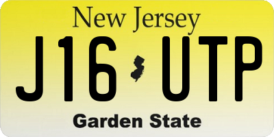 NJ license plate J16UTP
