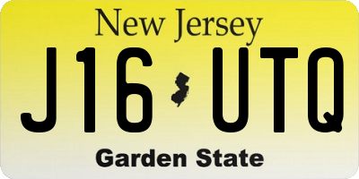 NJ license plate J16UTQ
