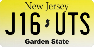 NJ license plate J16UTS