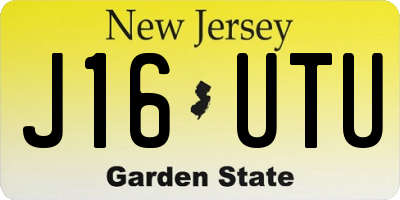 NJ license plate J16UTU