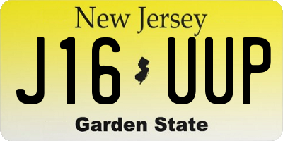 NJ license plate J16UUP