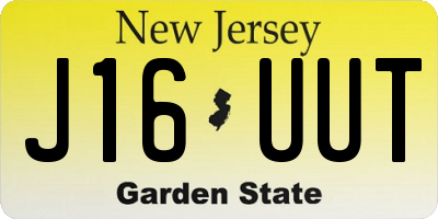NJ license plate J16UUT