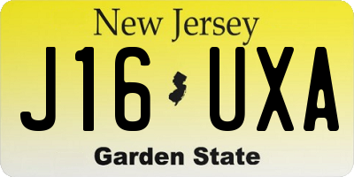 NJ license plate J16UXA