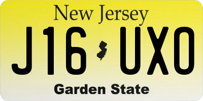 NJ license plate J16UXO