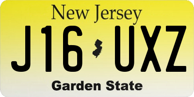 NJ license plate J16UXZ