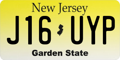 NJ license plate J16UYP