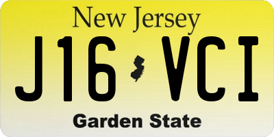 NJ license plate J16VCI