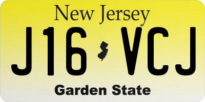 NJ license plate J16VCJ