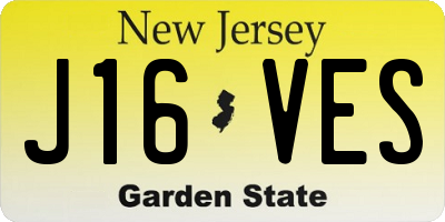 NJ license plate J16VES