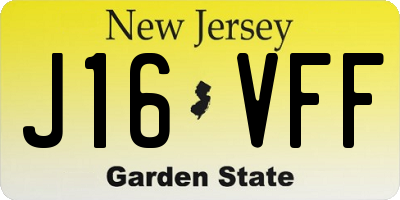 NJ license plate J16VFF