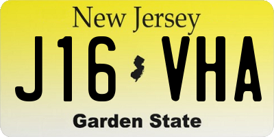 NJ license plate J16VHA