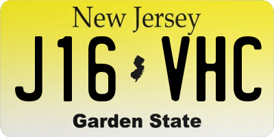 NJ license plate J16VHC