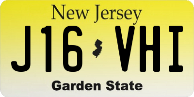 NJ license plate J16VHI