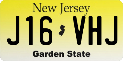 NJ license plate J16VHJ
