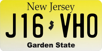 NJ license plate J16VHO