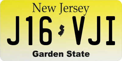NJ license plate J16VJI