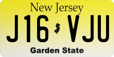 NJ license plate J16VJU