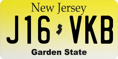 NJ license plate J16VKB