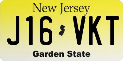NJ license plate J16VKT