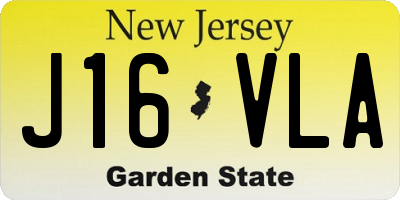 NJ license plate J16VLA