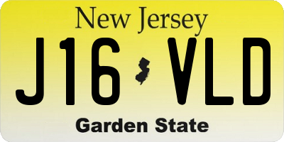 NJ license plate J16VLD