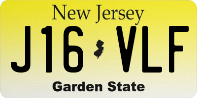 NJ license plate J16VLF