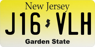 NJ license plate J16VLH