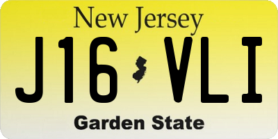 NJ license plate J16VLI