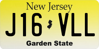 NJ license plate J16VLL