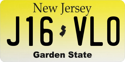 NJ license plate J16VLO