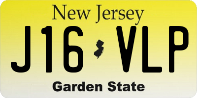 NJ license plate J16VLP