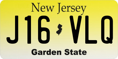 NJ license plate J16VLQ