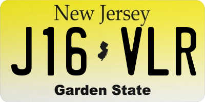 NJ license plate J16VLR